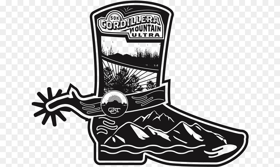 Cmu Logo Transpa Cordillera Mountain Ultra, Boot, Clothing, Footwear, Cowboy Boot Png Image