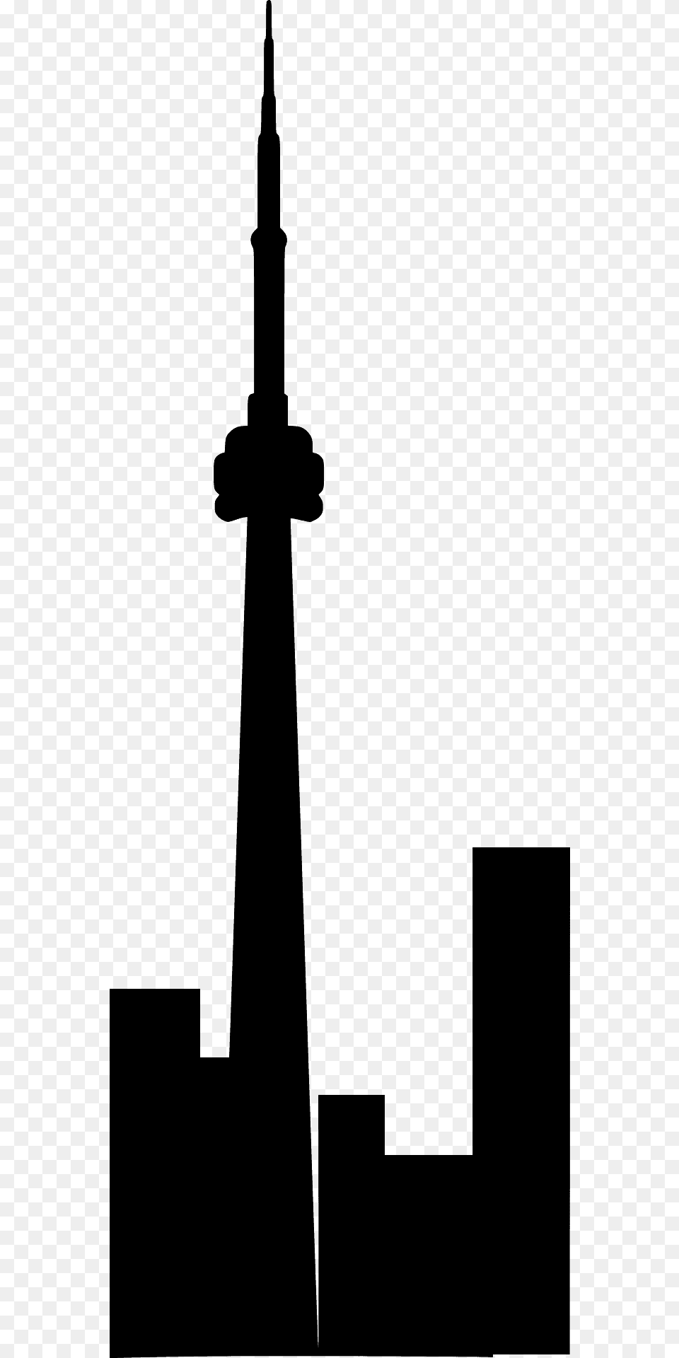 Cn Tower Silhouette, Architecture, Building, Spire, City Free Png Download