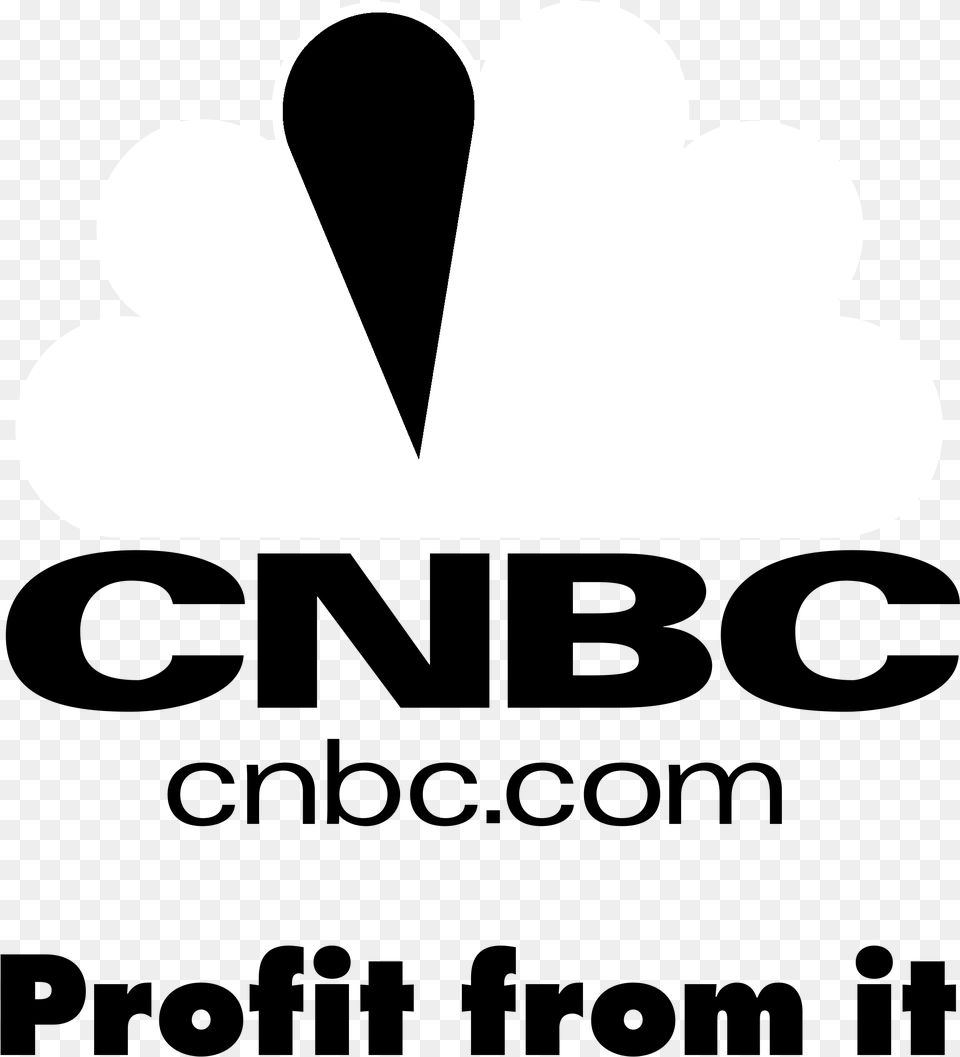 Cnbc Logo Black And White Cnbc, Stencil Free Png