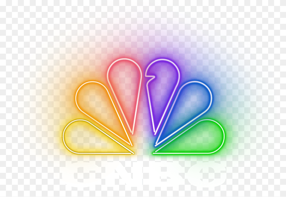 Cnbc Neon Logo Cnbc Logo Transparent, Light, Disk Png