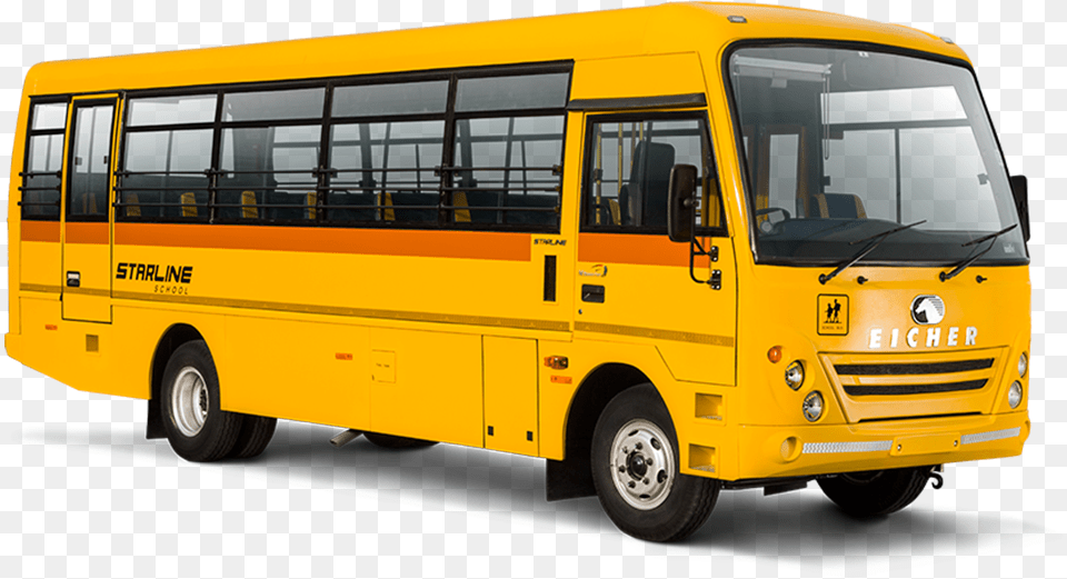 Cng Starline Non Ac School Bus, Transportation, Vehicle, School Bus, Machine Png