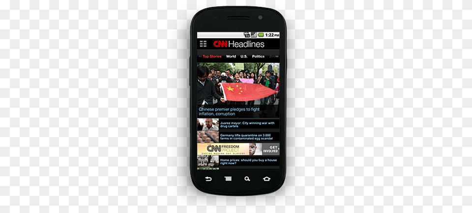 Cnn App For Android Mobile Iphone, Electronics, Mobile Phone, Phone, Adult Free Png Download