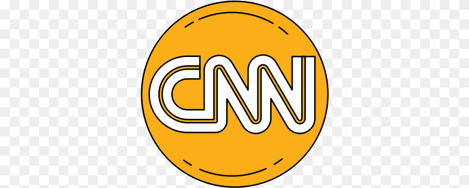 Cnn Logo Media Network Orange Icon Bulat, Gold Free Png Download