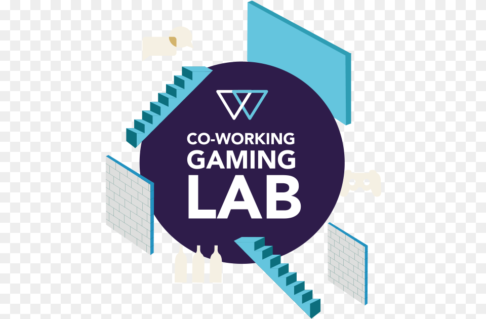 Co Working Gaming Lab Graphic Design, Advertisement, Poster, Architecture, Building Png Image