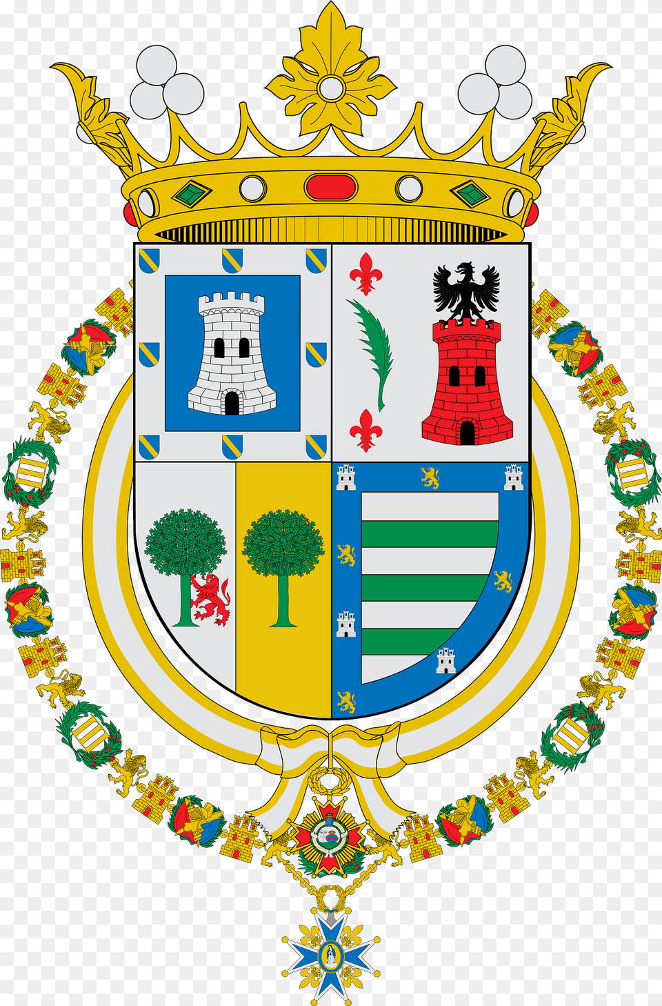 Coa 1st Marquess Of Comillas Clipart, Emblem, Symbol, Armor Free Transparent Png