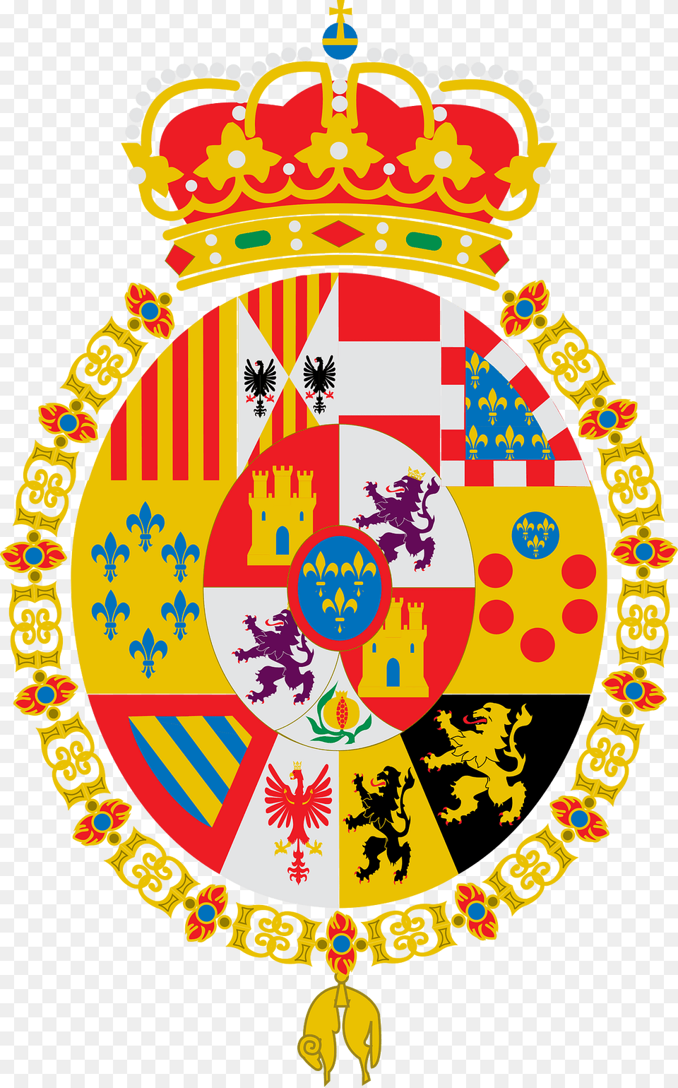 Coa Alfonso Xiii Of Spain Clipart, Emblem, Symbol, Baby, Logo Free Png Download