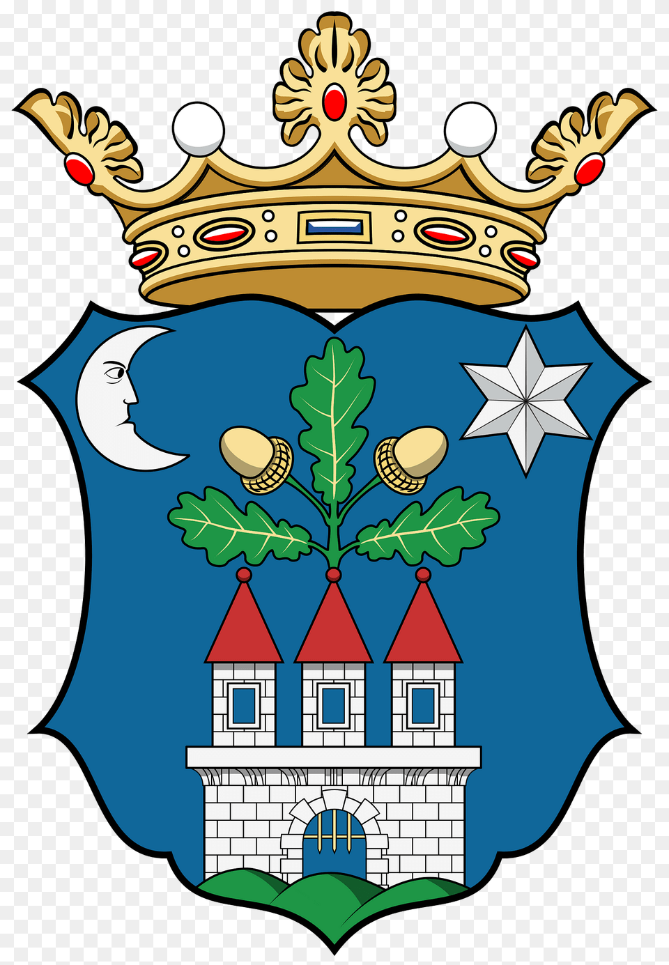 Coa Hungary County Veszprm History Clipart, Emblem, Symbol, Face, Head Png Image