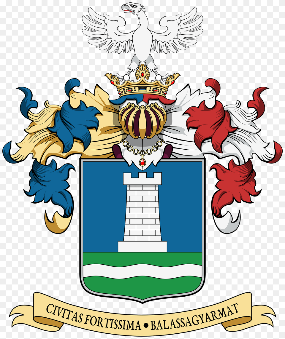 Coa Hungary Town Balassagyarmat Big Clipart, Emblem, Symbol, Animal, Bird Png Image