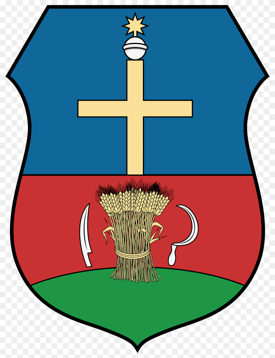 Coa Hungary Town Biharkeresztes Clipart, Armor, Symbol, Shield, Cross Png Image