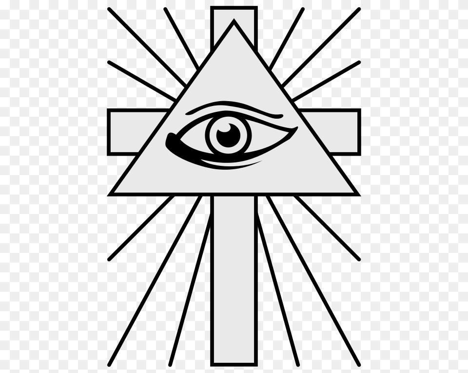 Coa Illustration All Seeing Eye, Triangle, Sign, Symbol, Cross Png Image