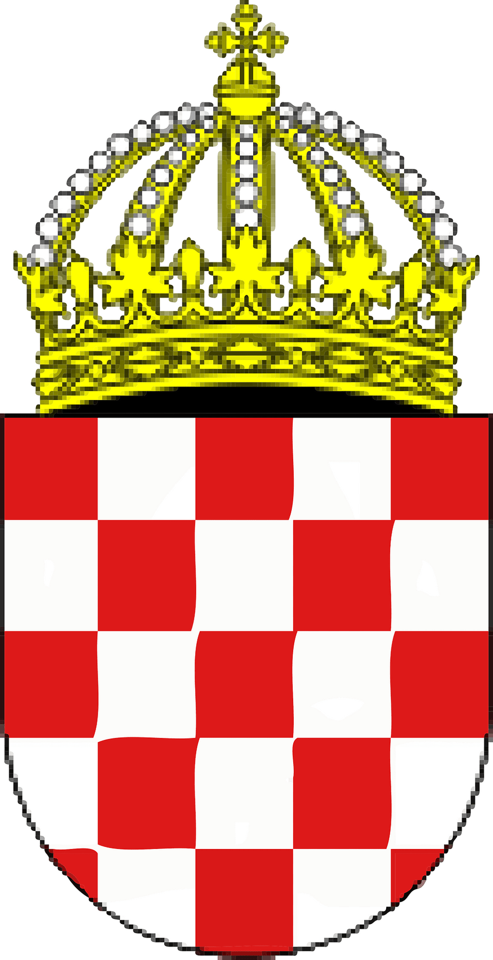 Coa Of The Kingdom Of Croatia Clipart, Accessories, Jewelry, Crown, Bulldozer Free Png Download