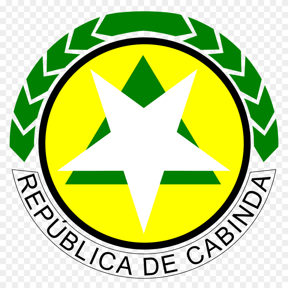Coa Republic Of Cabinda Clipart, Symbol, Logo, Star Symbol Png Image