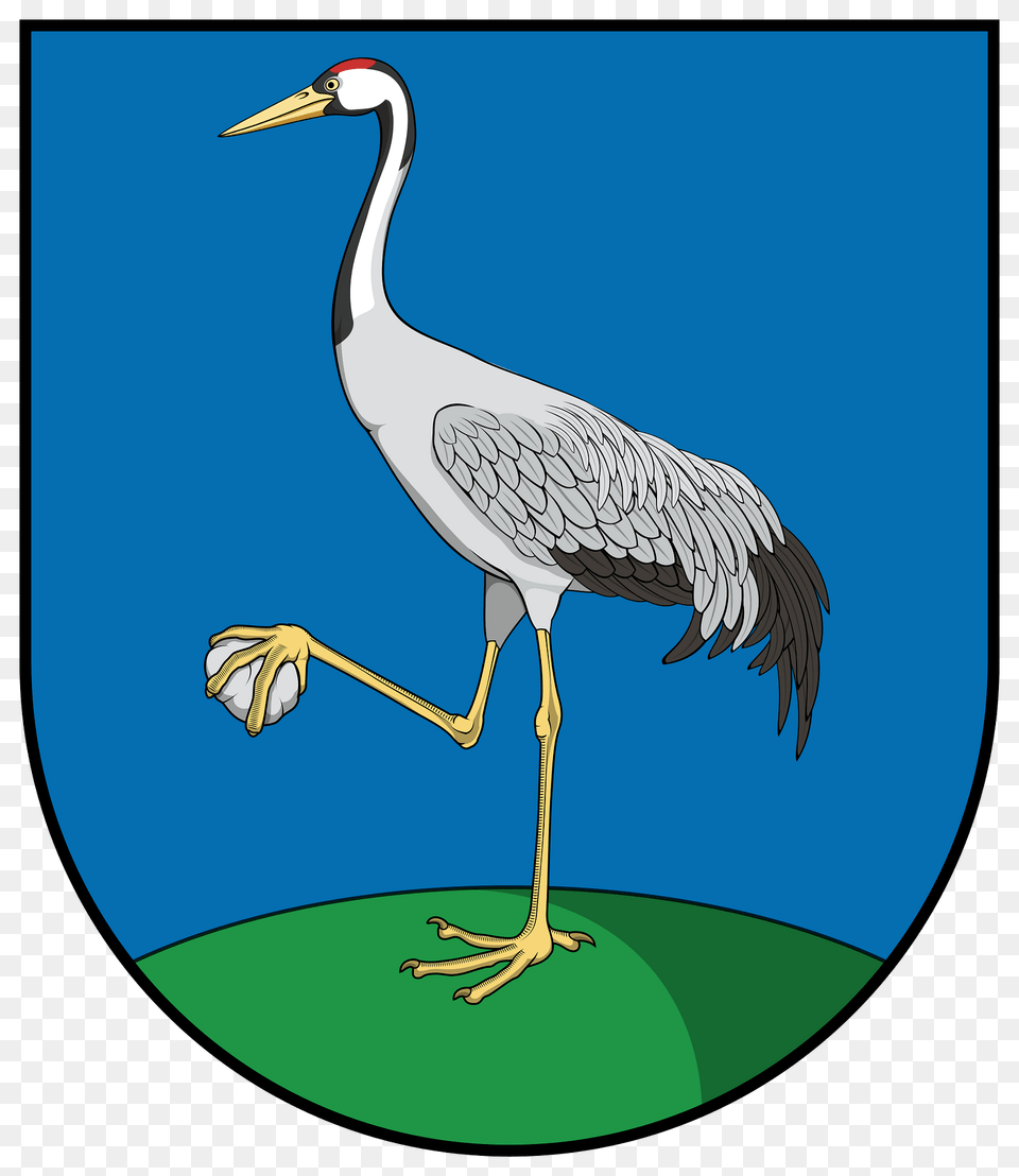Coa Slovakia Town Kelembr Clipart, Animal, Bird, Crane Bird, Waterfowl Png
