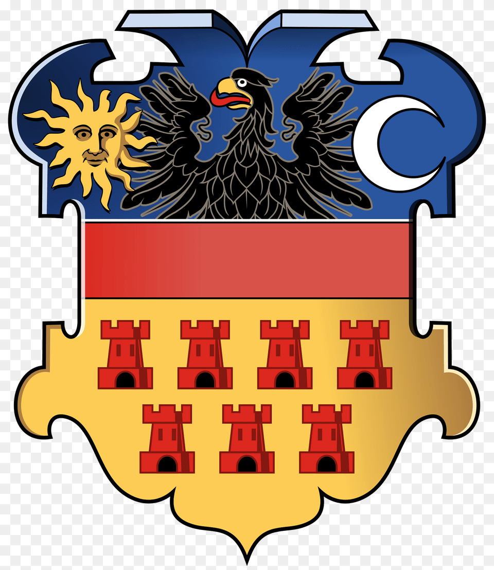 Coa Transylvania Country History Shaded Clipart, Logo, Emblem, Symbol, Bulldozer Free Png Download
