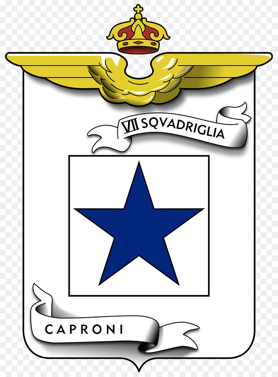 Coa Vii Squadriglia Caproni Clipart, Symbol, Star Symbol, Logo, First Aid Free Png Download