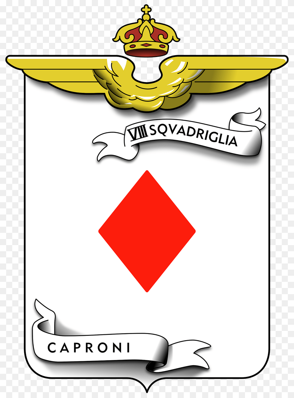 Coa Viii Squadriglia Caproni Diamond Clipart, Logo, Smoke Pipe Png Image