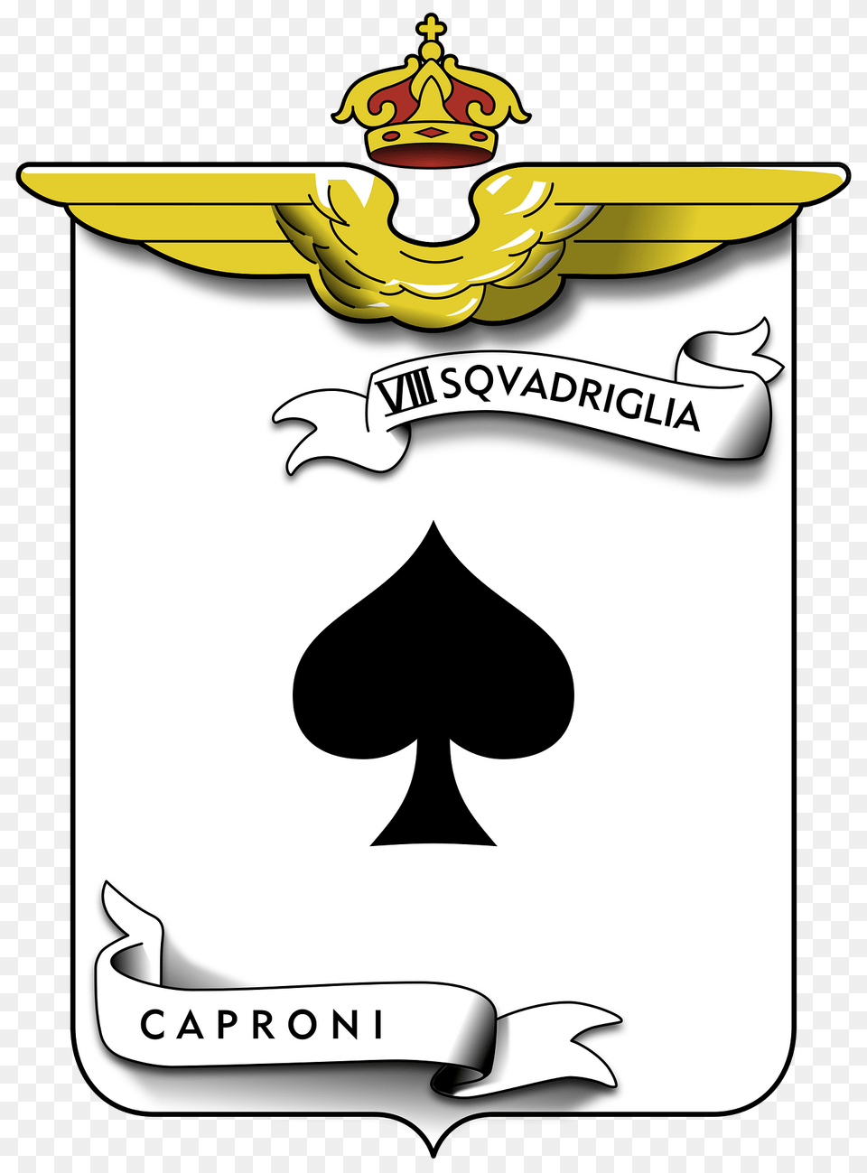 Coa Viii Squadriglia Caproni Spade Clipart, Logo, Symbol, Text, Smoke Pipe Png Image