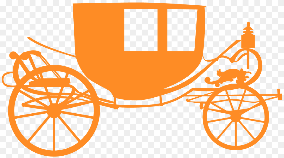 Coach Carriage Silhouette, Transportation, Vehicle, Machine, Wheel Free Transparent Png
