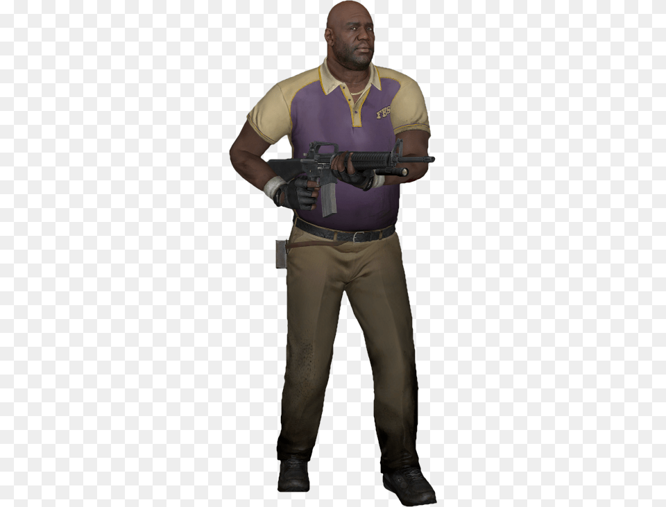 Coach M16a2 Coach Left 4 Dead, Adult, Vest, Person, Man Png Image