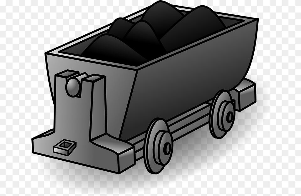Coal Lorry Train Wagon Transport Mine Work Coal Clipart, Device, Grass, Lawn, Lawn Mower Free Transparent Png