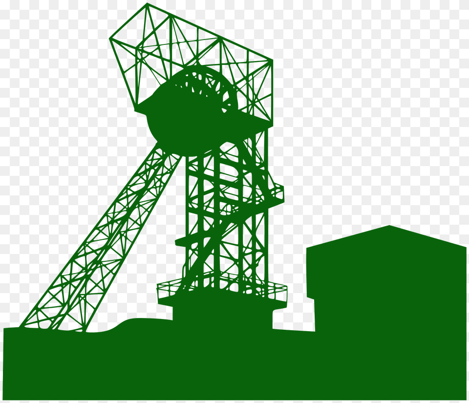 Coal Mine Shaft Silhouette, Construction, Construction Crane Png