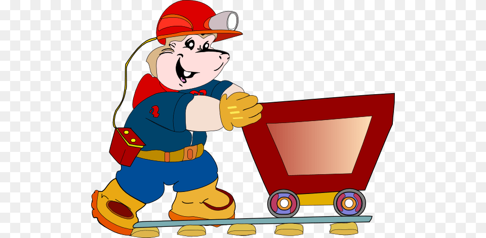 Coal Miner Pushing Cart Clip Art, Baby, Person, Face, Head Png Image