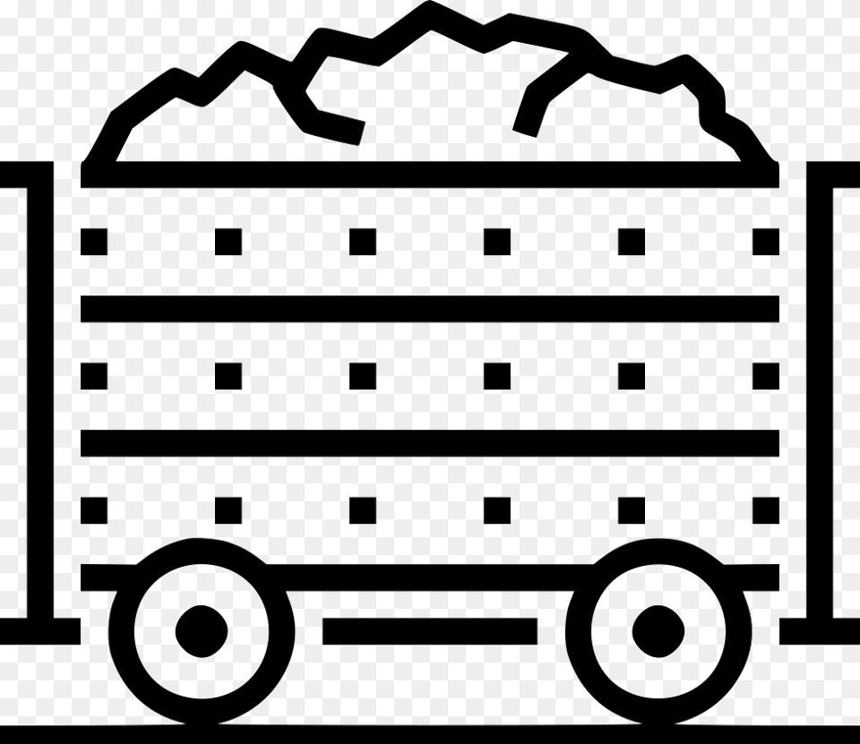 Coal Mining, Stencil, Transportation, Vehicle, Wagon Png