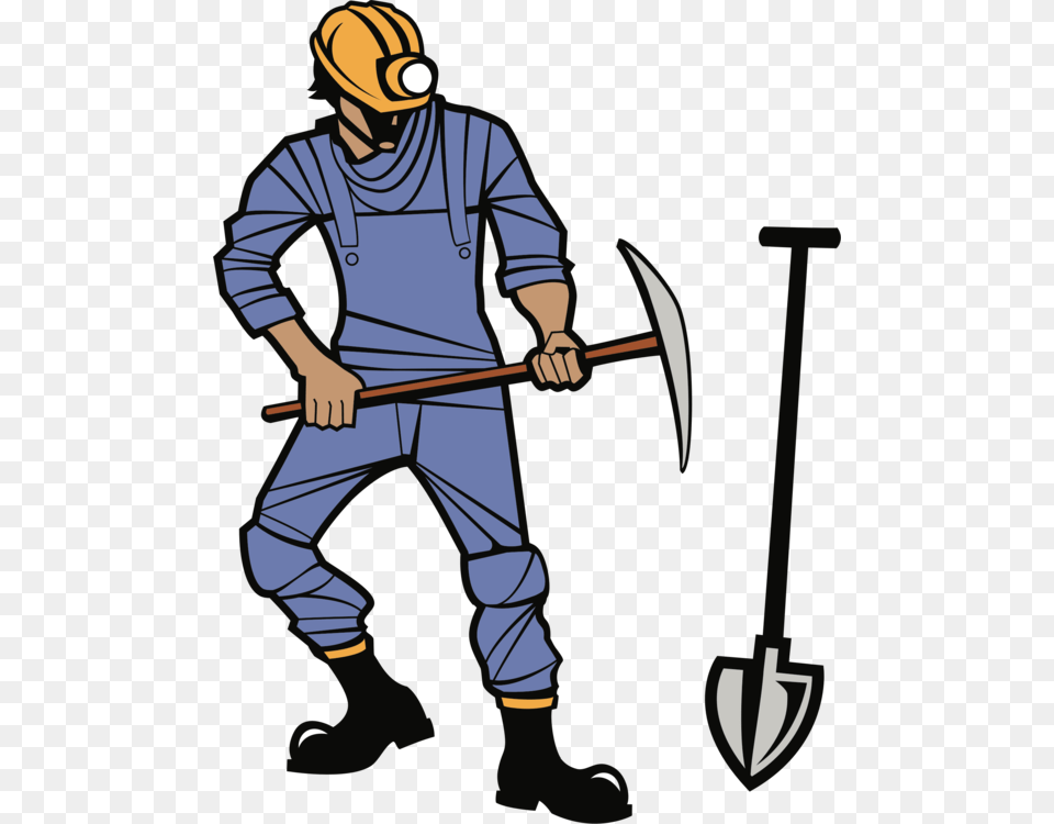 Coal Mining Miner Pickaxe, Adult, Male, Man, Person Png Image