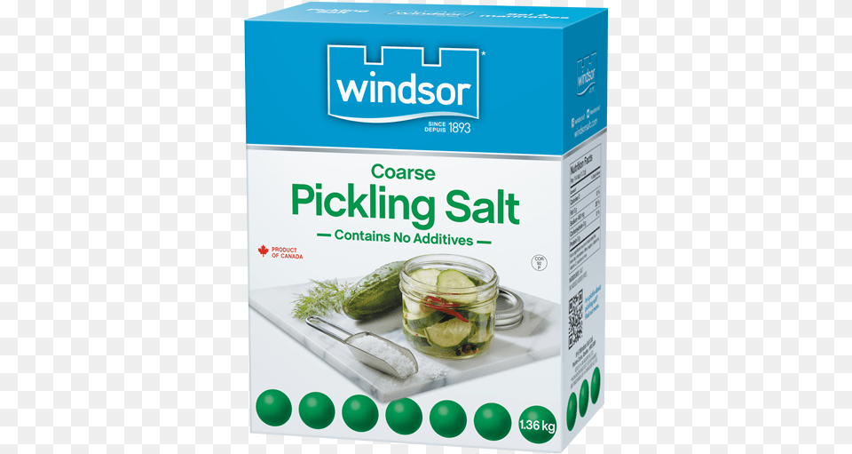 Coarse Pickling Salt Windsor Table Salt, Food, Relish, Pickle, Qr Code Png Image