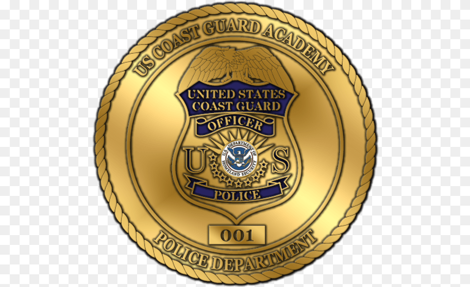 Coast Guard Law Enforcement Lapel Badge, Logo, Symbol, Gold, Ball Free Png