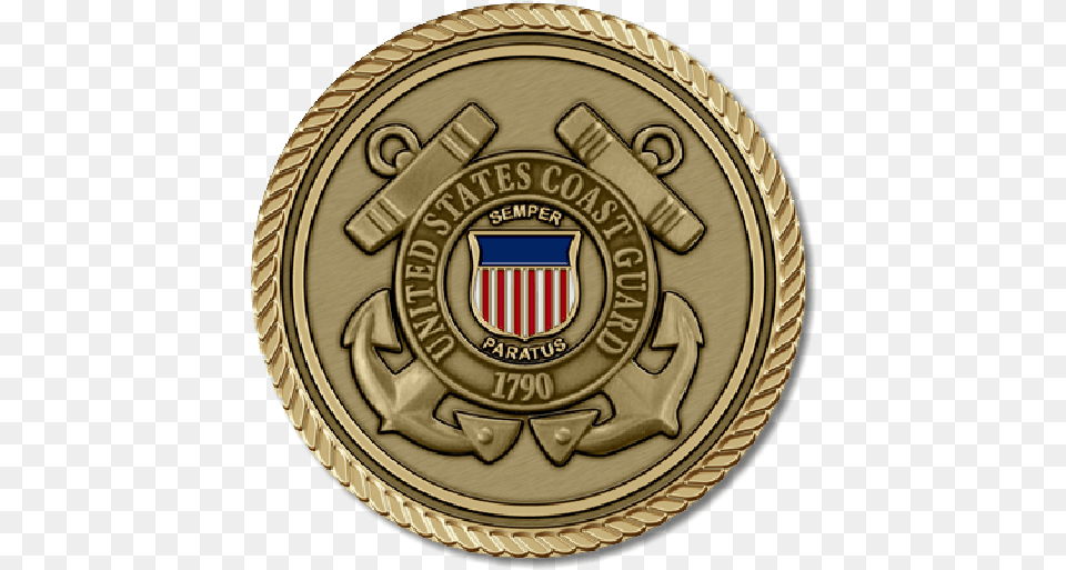 Coast Guard Quot Emblem, Badge, Gold, Logo, Symbol Png