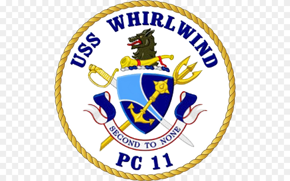 Coastal Patrol Ship Uss Whirlwind Us Navy Ship Crest, Logo, Badge, Symbol, Emblem Png