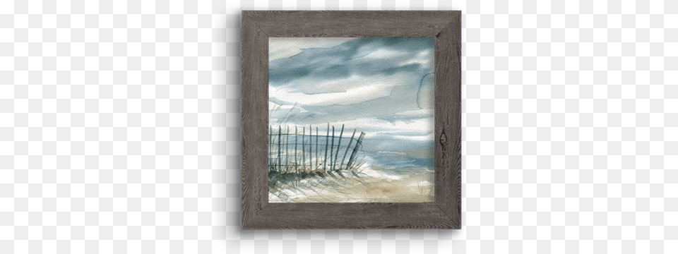 Coastal Watercolor Fence Framed Canvas Art Subtle Mist I By Carol Robinson, Painting, Blackboard Free Png Download