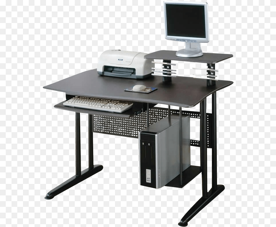 Coaster Desks Black Computer Desk W Keyboard Tray 1perfectchoice Computer Desk With Keyboard Tray And, Table, Hardware, Furniture, Electronics Free Png Download