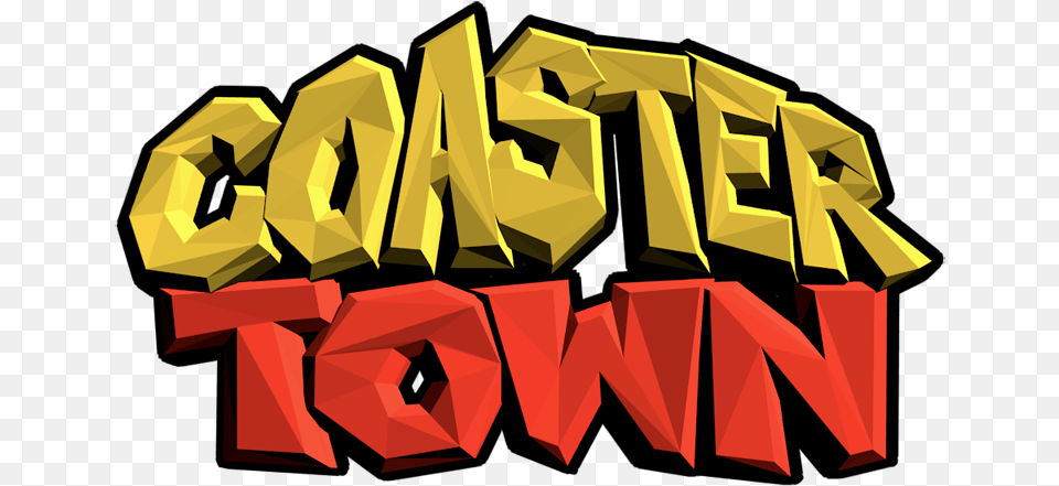 Coastertown Coaster Town, Art, Bulldozer, Machine, Text Free Png Download