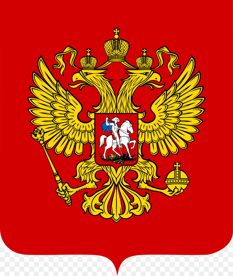 Coat Arms Russia, Emblem, Symbol, Person, Animal Free Transparent Png