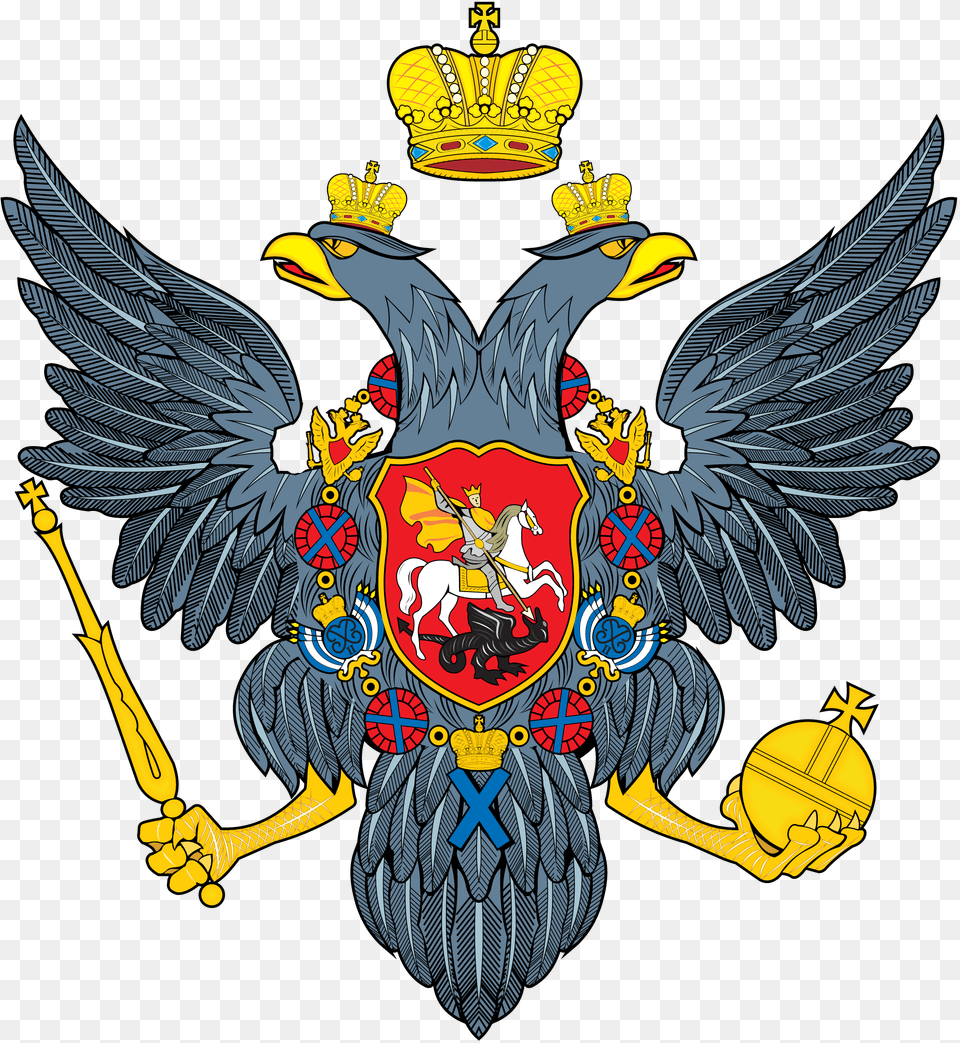 Coat Arms Russia, Emblem, Symbol, Animal, Bird Free Png