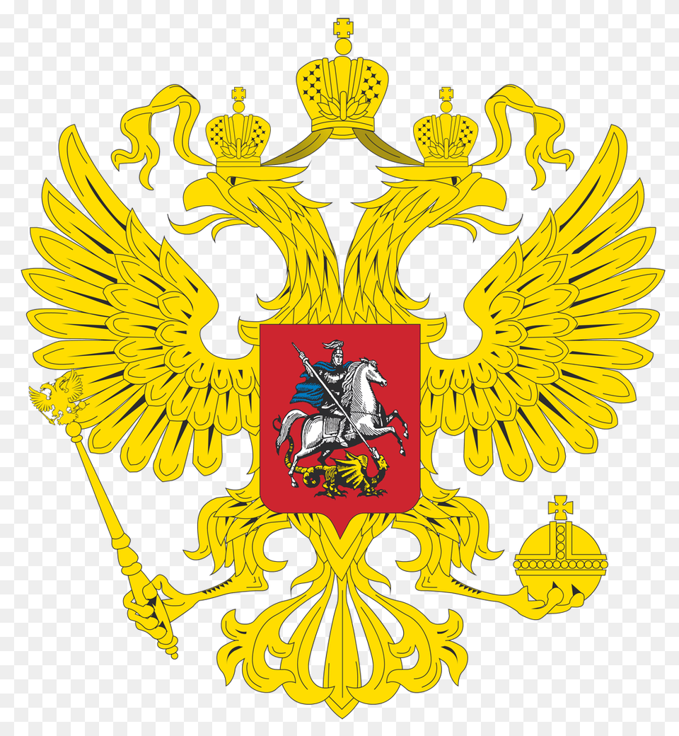 Coat Arms Russia, Emblem, Symbol, Person, Animal Free Png