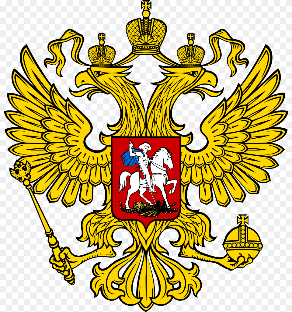Coat Arms Russia, Emblem, Symbol, Person, Animal Png Image