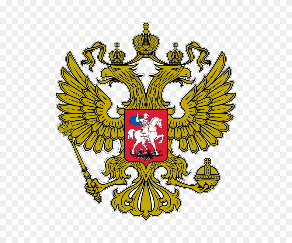 Coat Arms Russia, Emblem, Symbol, Person, Logo Png Image