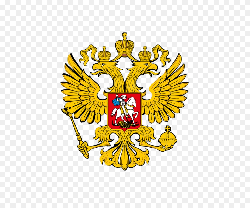 Coat Arms Russia, Emblem, Symbol, Logo, Animal Png