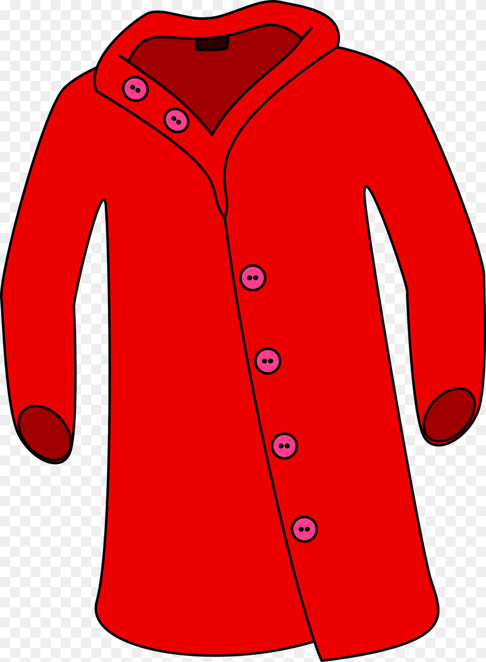 Coat Big Red Coat Clipart, Clothing, Knitwear, Sweater, Jacket Free Transparent Png