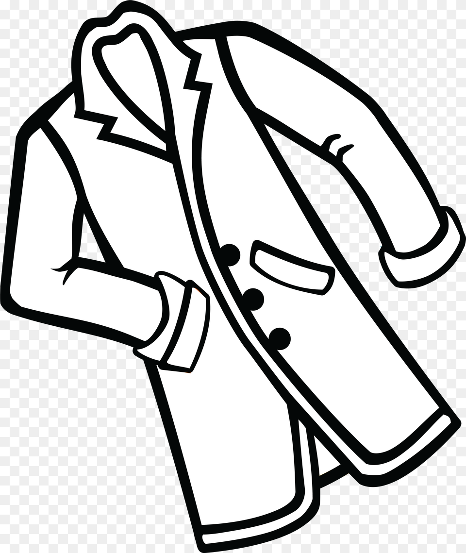 Coat Clipart Black And White Coat Black And White, Clothing, Overcoat, Glove, Sleeve Free Png