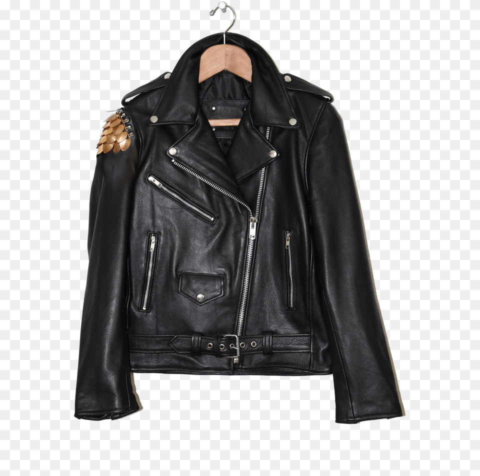 Coat Clipart Leather Jacket 3sixteen X Schott Perfecto, Clothing, Leather Jacket Free Png