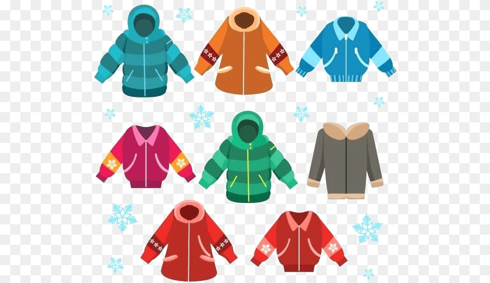 Coat Clipart Winter Fashion Trends Long Black And White Winter Jacket Clip Art, Clothing, Hood, Baby, Person Png Image