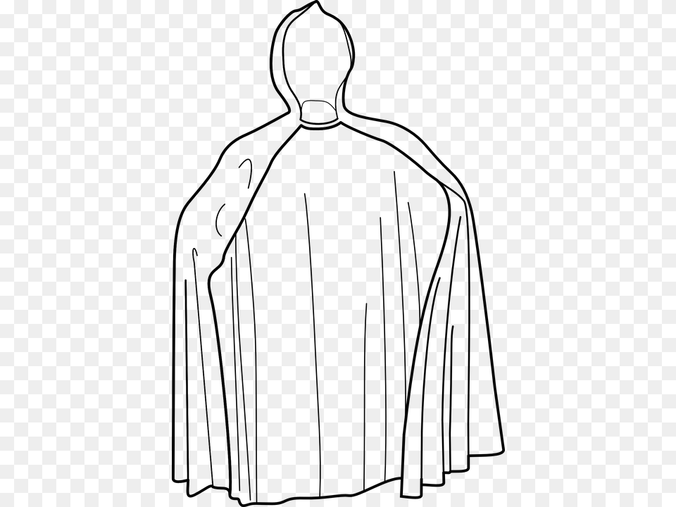 Coat Clothing Cape Cloak Mantle Wrap Shawl Cape Black And White, Gray Png Image