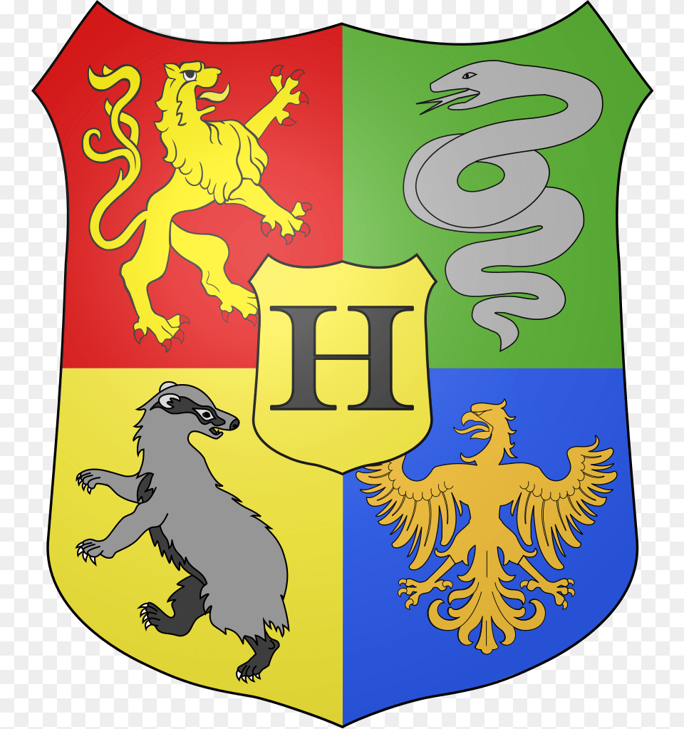 Coat Of Arms Hogwarts, Armor, Shield, Animal, Bird Png