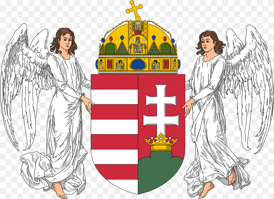 Coat Of Arms Hungary Wikipedia Hungary Coat Of Arms, Adult, Female, Person, Woman Free Png