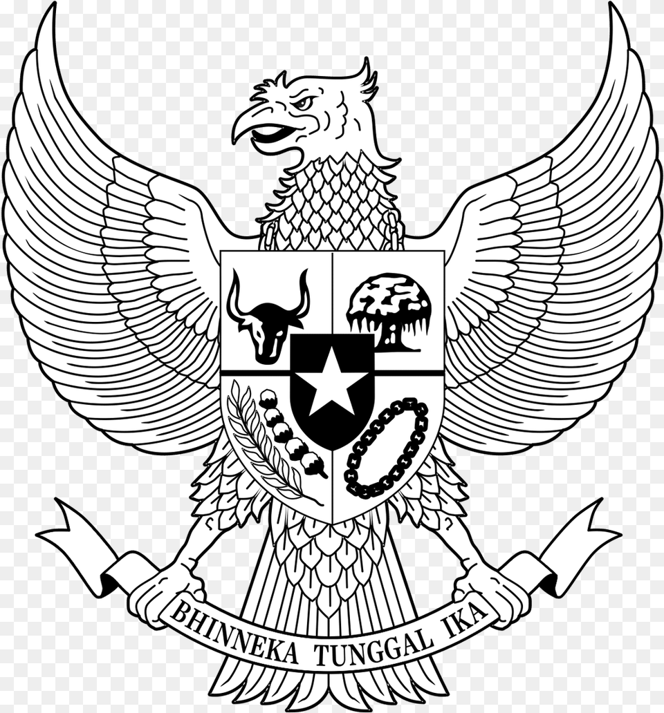 Coat Of Arms Indonesia, Emblem, Symbol, Person, Face Free Png Download