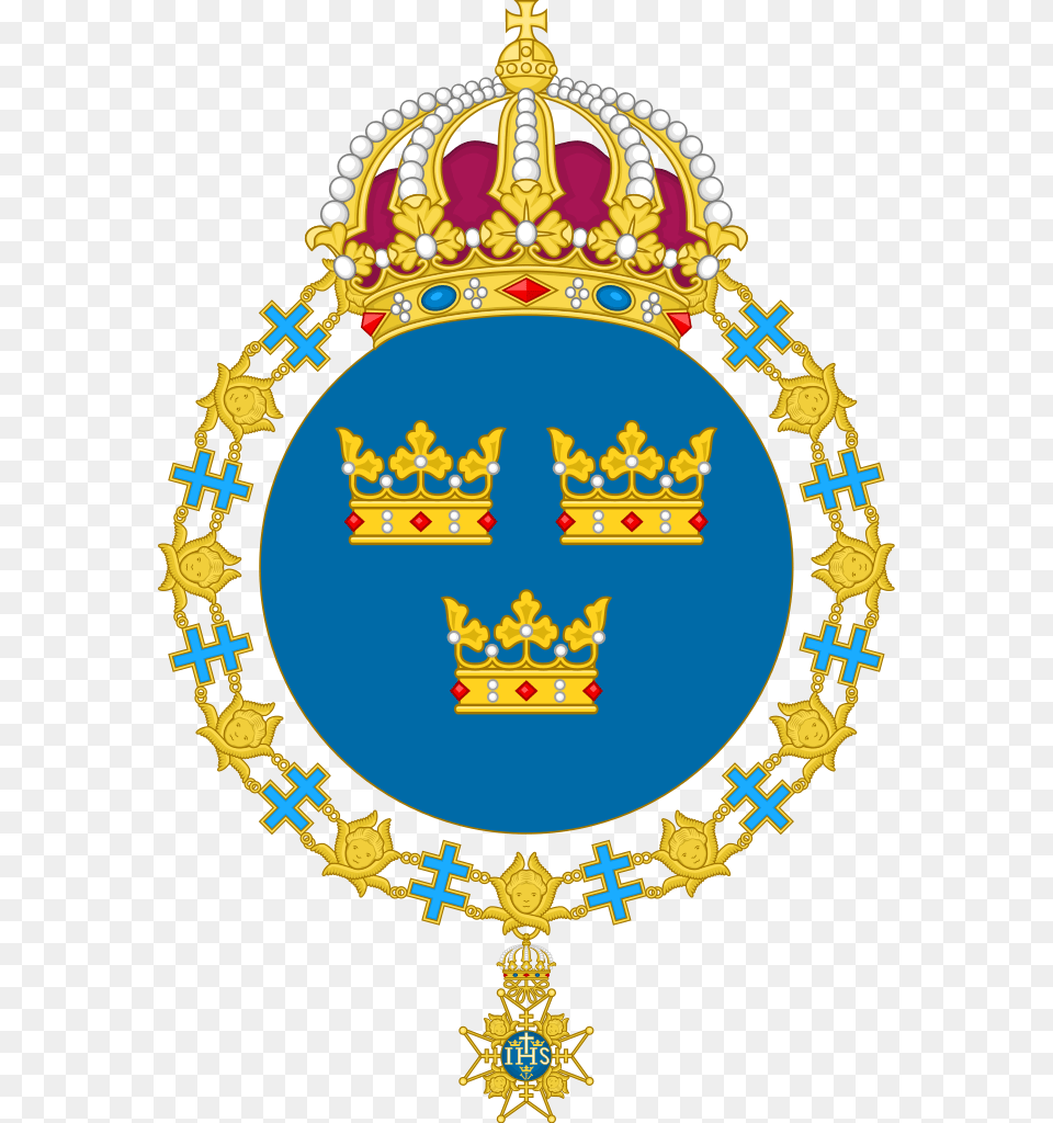 Coat Of Arms King Of Sweden, Accessories, Badge, Logo, Symbol Free Transparent Png